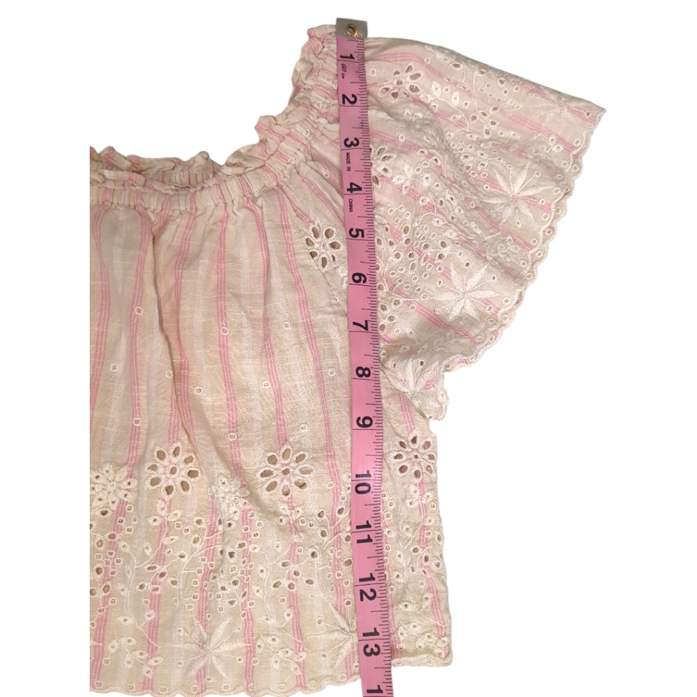 LoveShackFancy Eyelet Lace Stephanie Crop Top SZ Medium - Picture 12 of 13